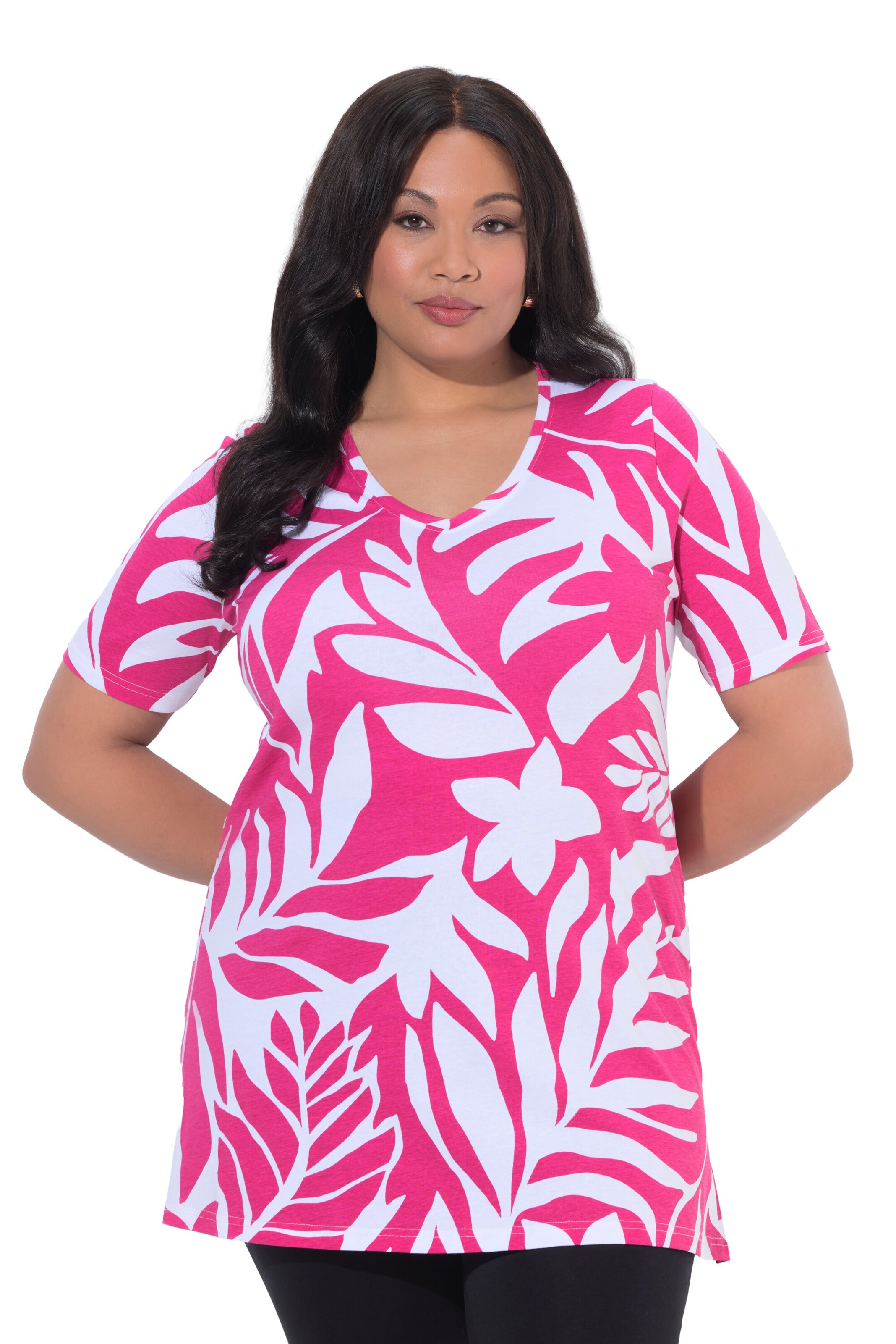 Ulla Popken Shirt in Roze: voorkant