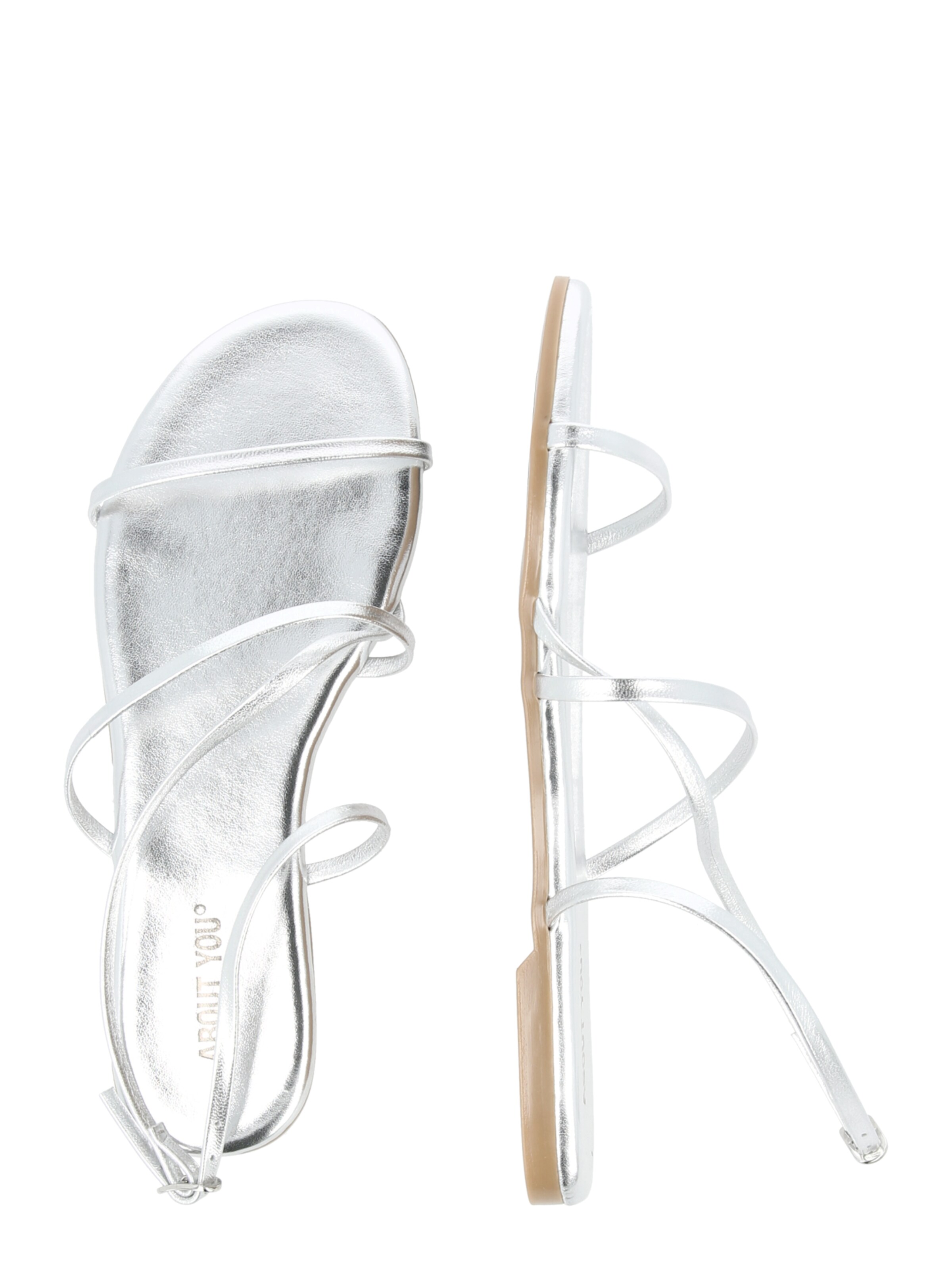ABOUT YOU Sandalen met riem 'Dana' in Zilver
