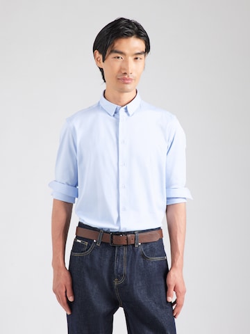 Coupe slim Chemise 'Marco' MOS MOSH en bleu : devant