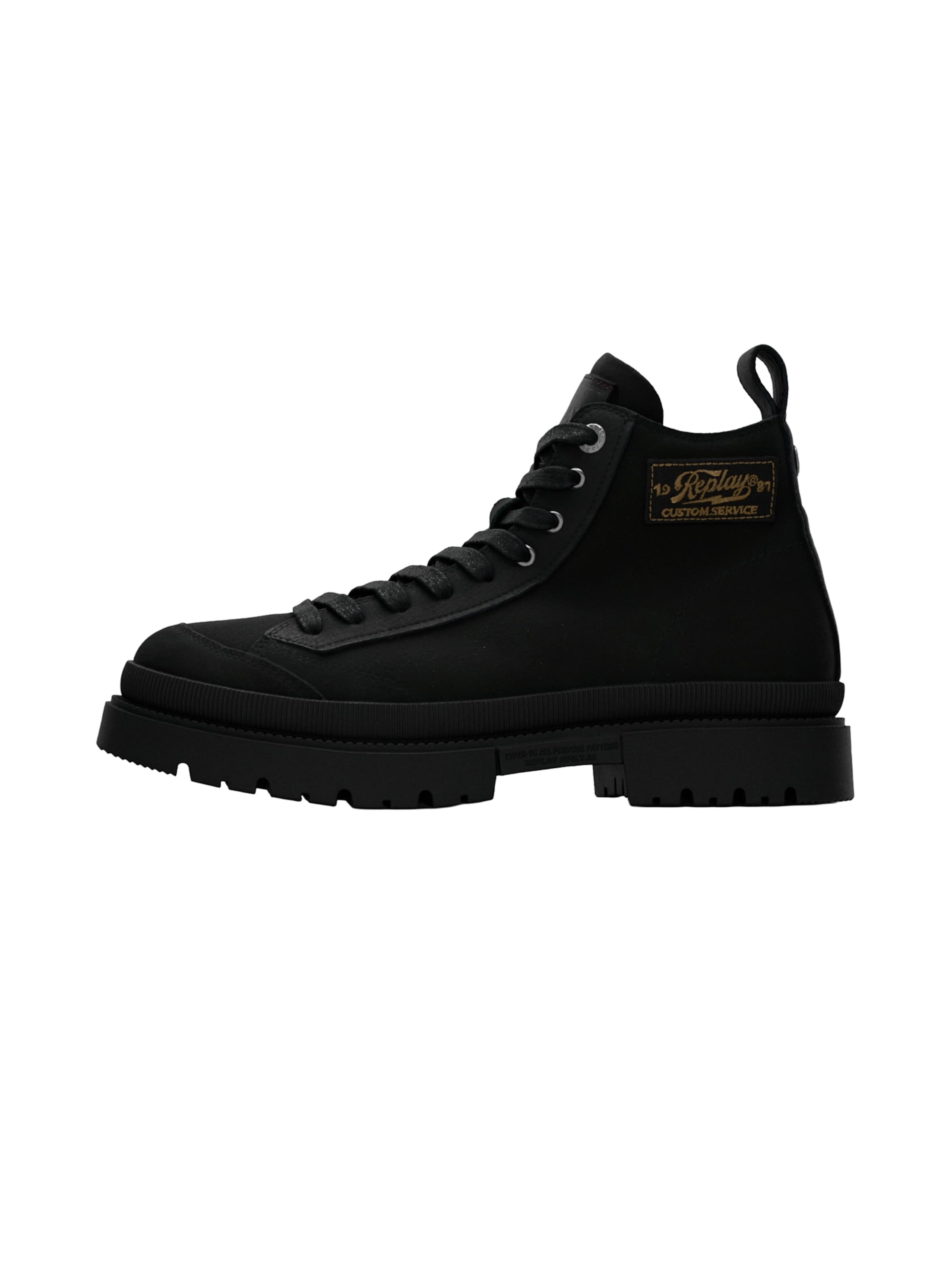 REPLAY Боти с връзки в черно: отпред