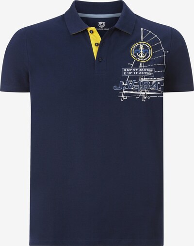 Jan Vanderstorm T-Shirt 'Nicco' en bleu marine / opal / jaune / blanc, Vue avec produit
