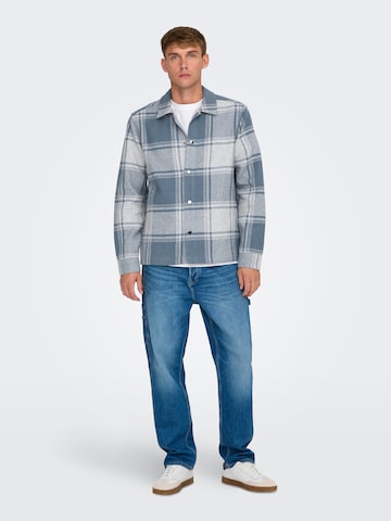 Only & Sons Regular fit Overhemd 'ONSMACE' in Blauw