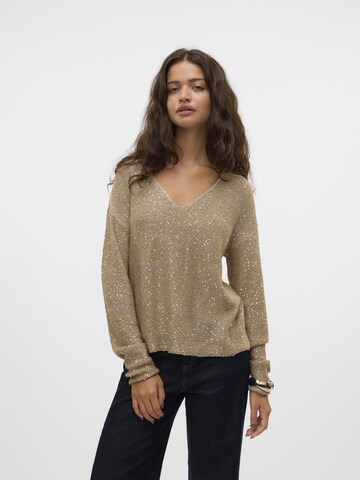 VERO MODA Trui 'LEILANI' in Bruin: voorkant