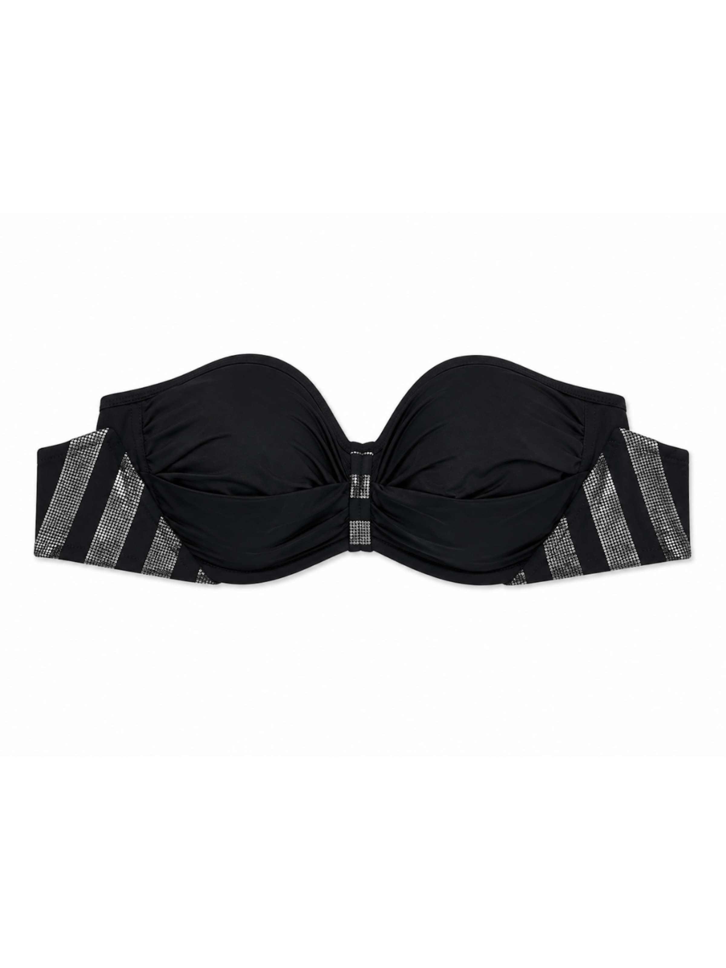 Balconcino Top per bikini 'MILENKA - bikini top - black metallic' di MILENKA in nero: frontale