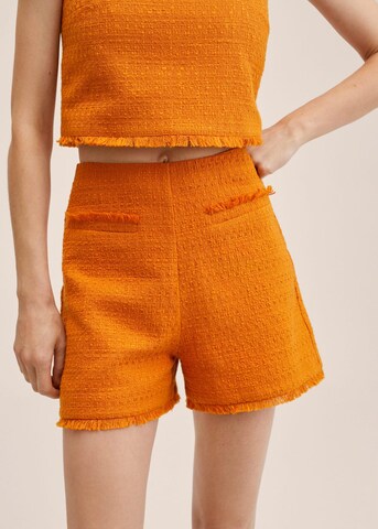 MANGO Loose fit Pants 'Chani' in Orange
