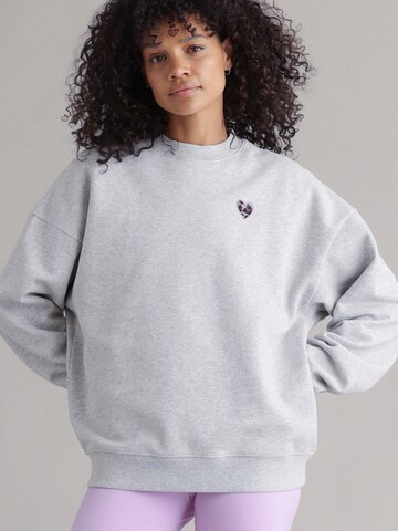 Sweat-shirt 'Leo Heart' Hey Honey en gris