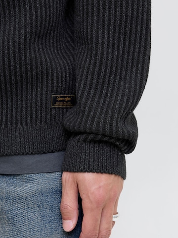 Pull-over 'JJEDover' JACK & JONES en noir