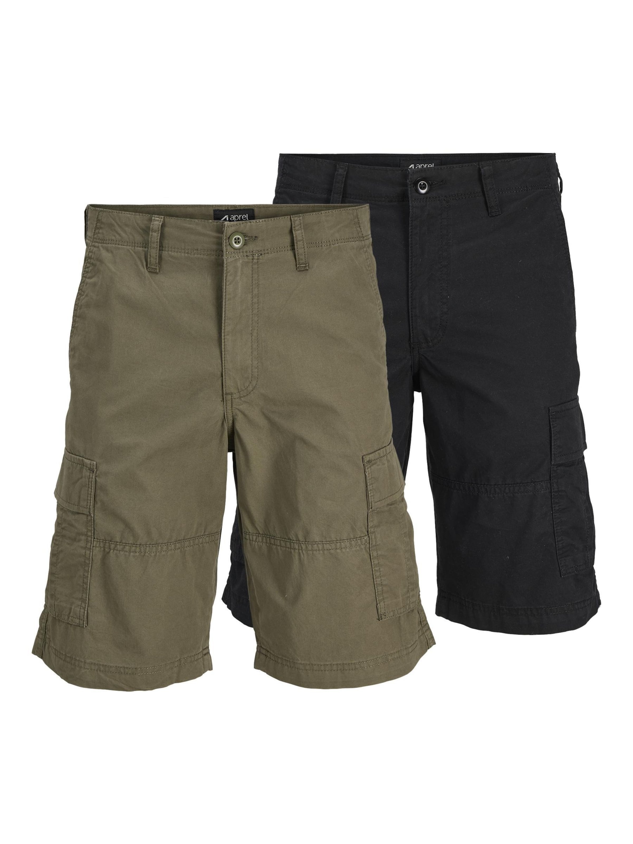 aprel Regular Trousers in Green: front