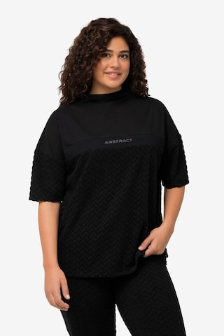 Sweat-shirt Ulla Popken en noir : devant