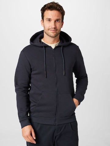 Only & Sons Regular fit Zip-Up Hoodie 'Ceres' in Blue: front