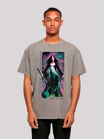 T-Shirt 'The Witcher Fortune Favours The Bold Netflix TV Serie' F4NT4STIC en gris : devant
