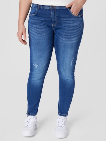 Noisy May Curve Skinny Jeans 'KIMMY' in Blauw: voorkant