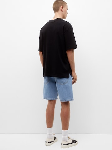 Pull&Bear Loosefit Džíny – modrá