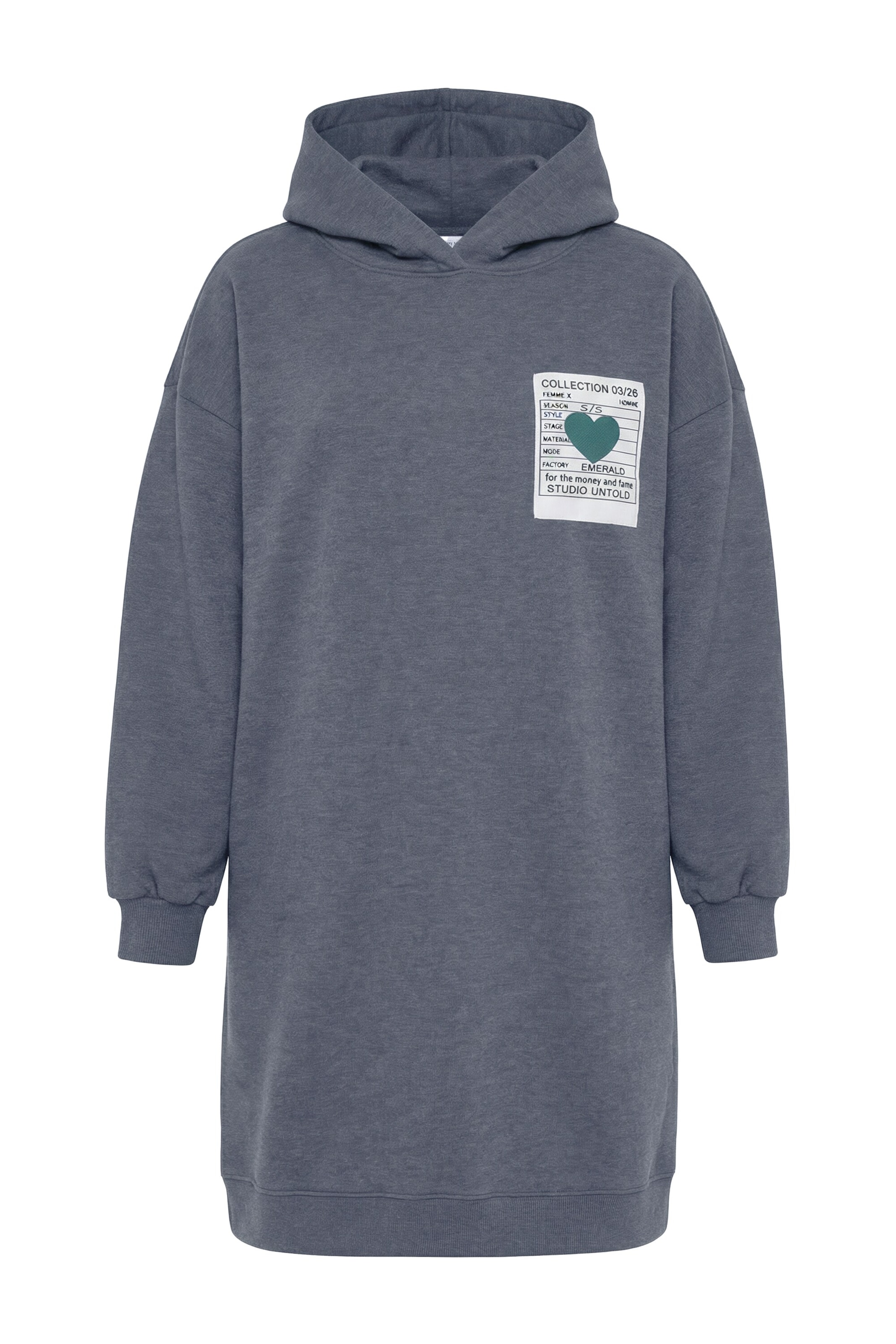 Studio Untold Jurk in Grijs: voorkant