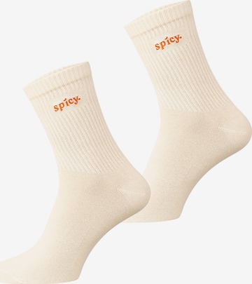 Nur Die Basicsocken ' Good Vibes ' in Gelb: Vorderseite