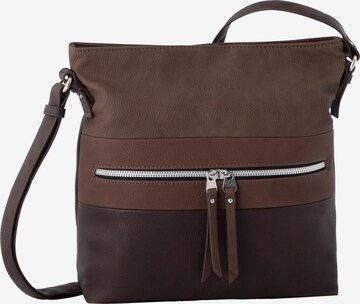 TOM TAILOR Crossbody Bag 'Ellen' in Brown: front