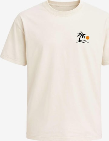Neverless Shirt 'Palme' in Beige: Vorderseite