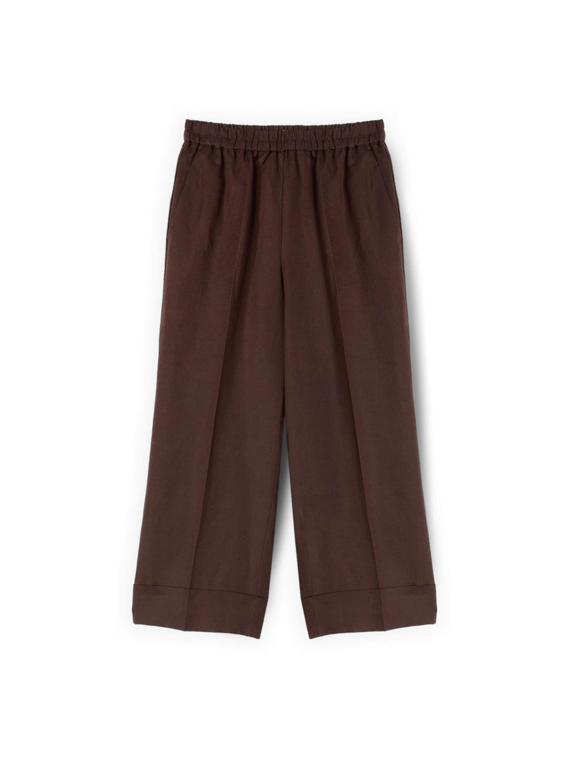Wide Leg Pantalon MOTIVI en marron : devant
