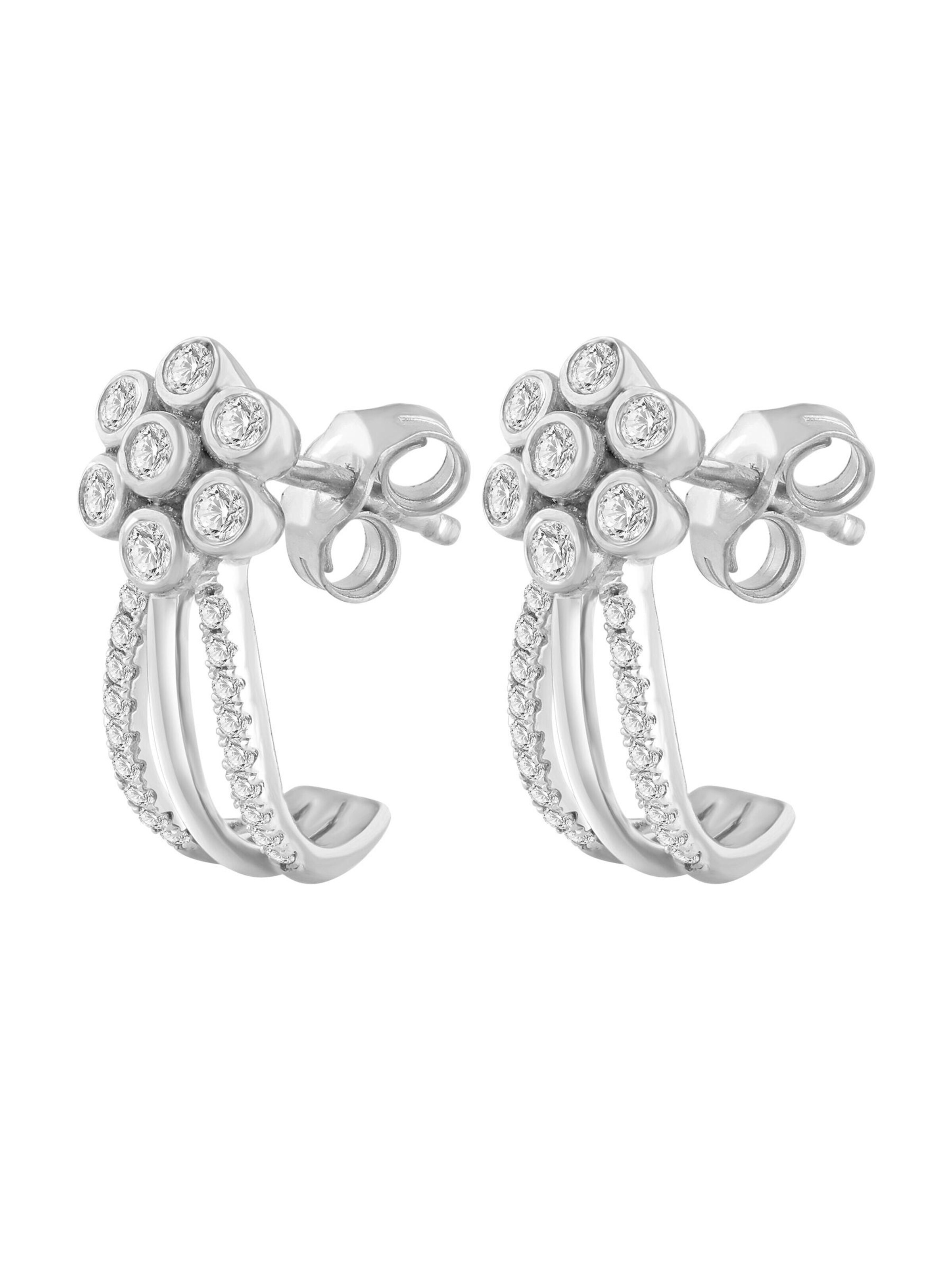 Diamant Exquis - Pendientes en plata