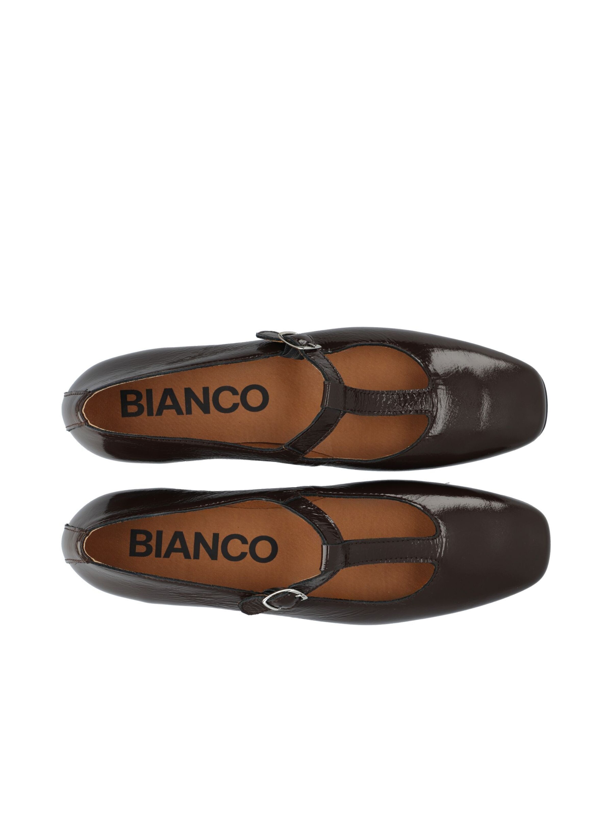 Ballerines à lanières 'ALBERTE' Bianco en marron