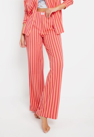 LSCN by LASCANA Pyjamabroek in Oranje: voorkant