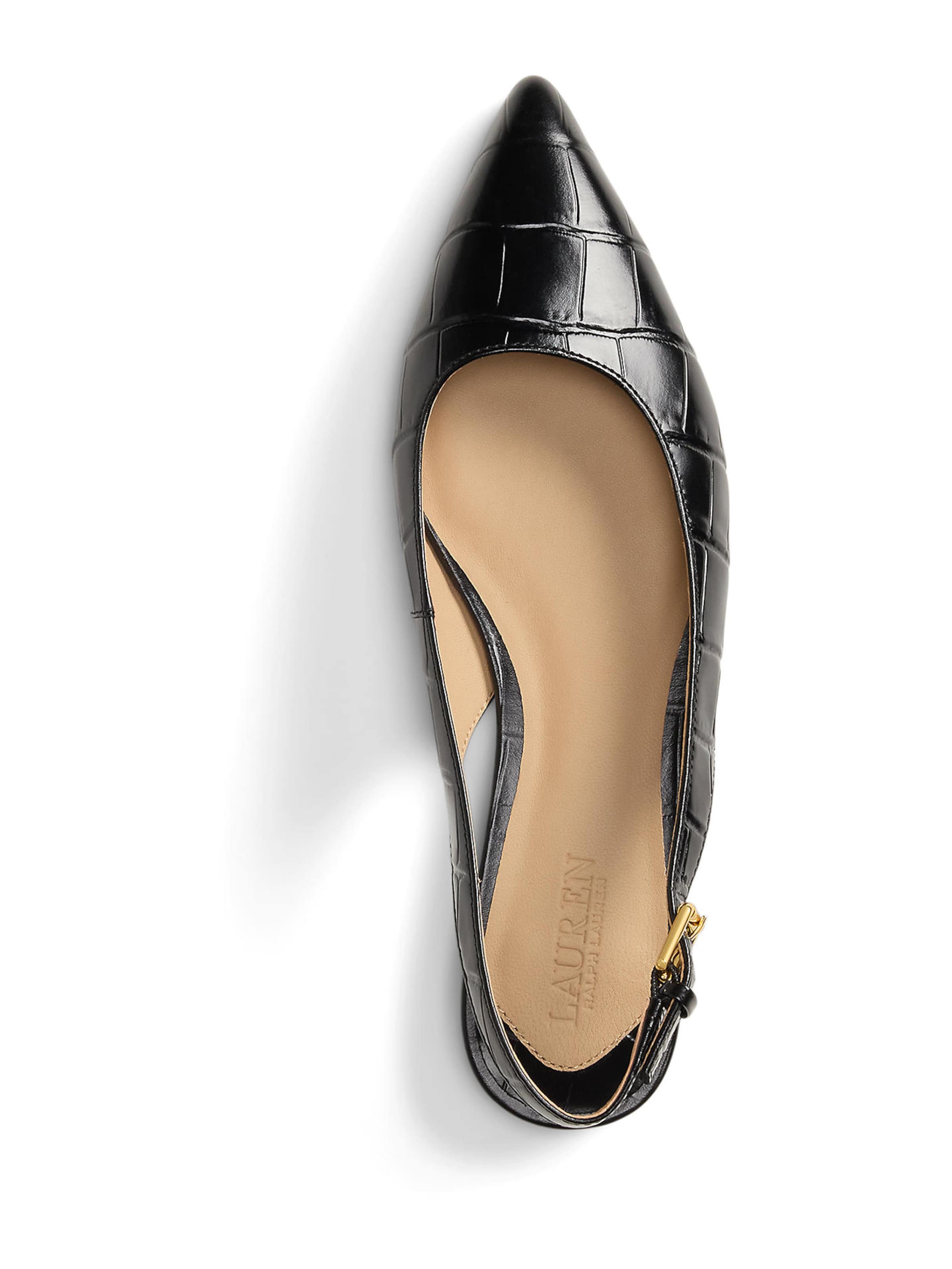 Lauren Ralph Lauren Czółenka z wyciętą piętą w kolorze czarny