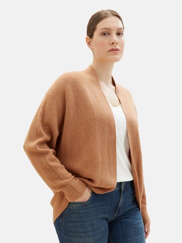 Tom Tailor Women + Knit cardigan in Brown