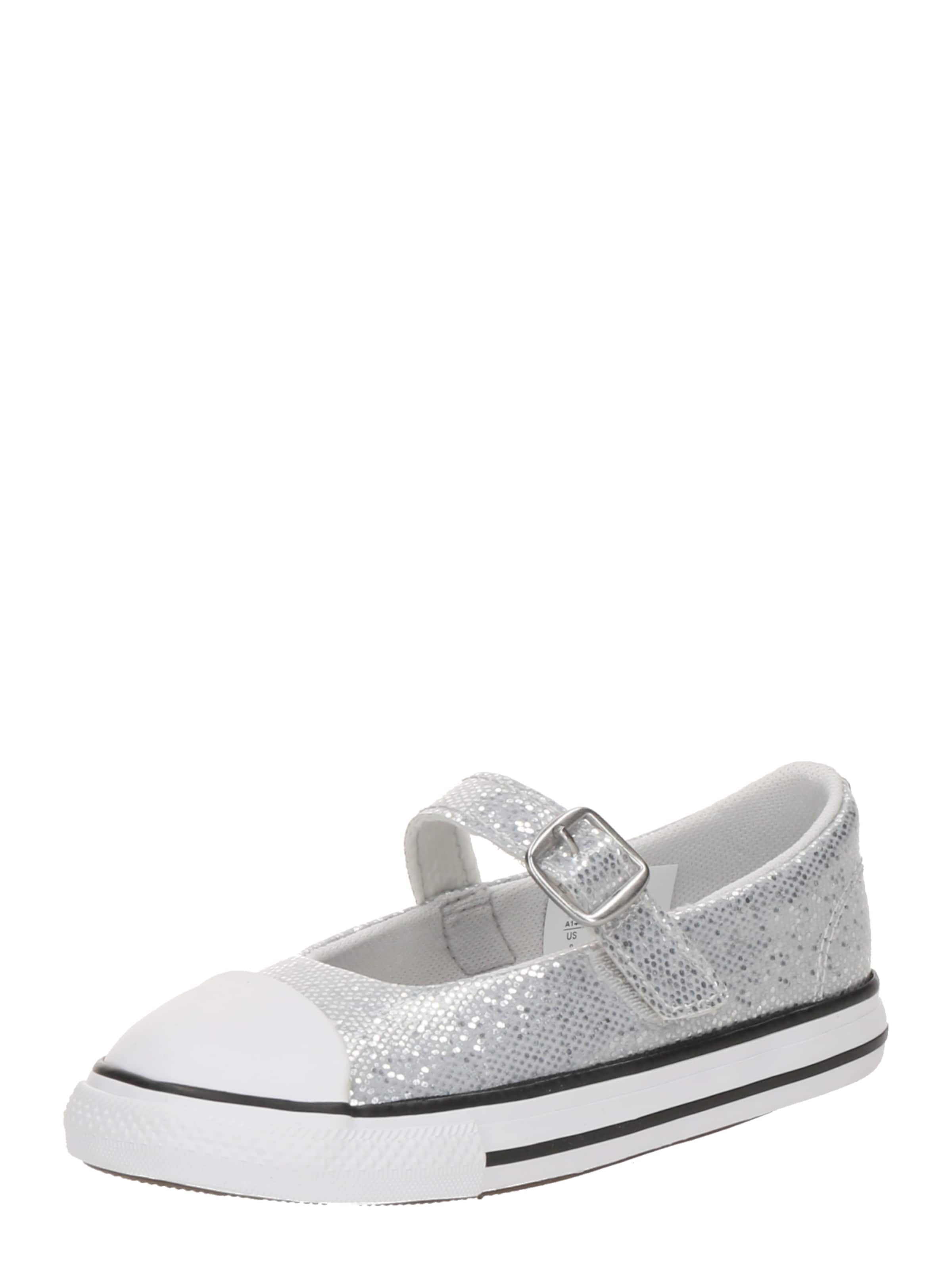 Ballerines 'CTAS' CONVERSE en argent : devant