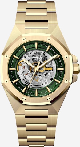La Moda Me - Reloj analógico 'Space Mission Green 8' en oro: frente