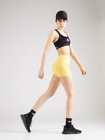 ADIDAS PERFORMANCE Skinny Παντελόνι φόρμας σε κίτρινο