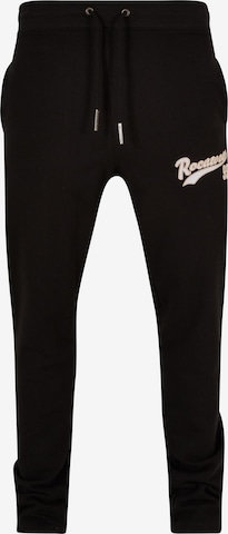 ROCAWEAR Tapered Broek in Zwart: voorkant