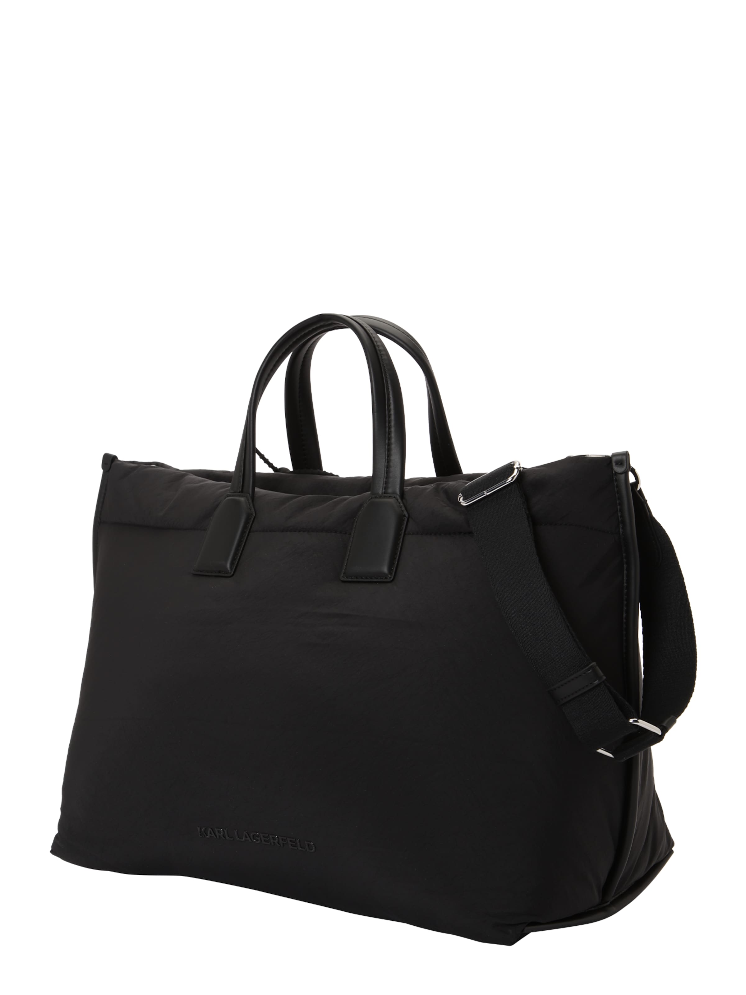 Cabas 'IKON' Karl Lagerfeld en noir : sur le côté