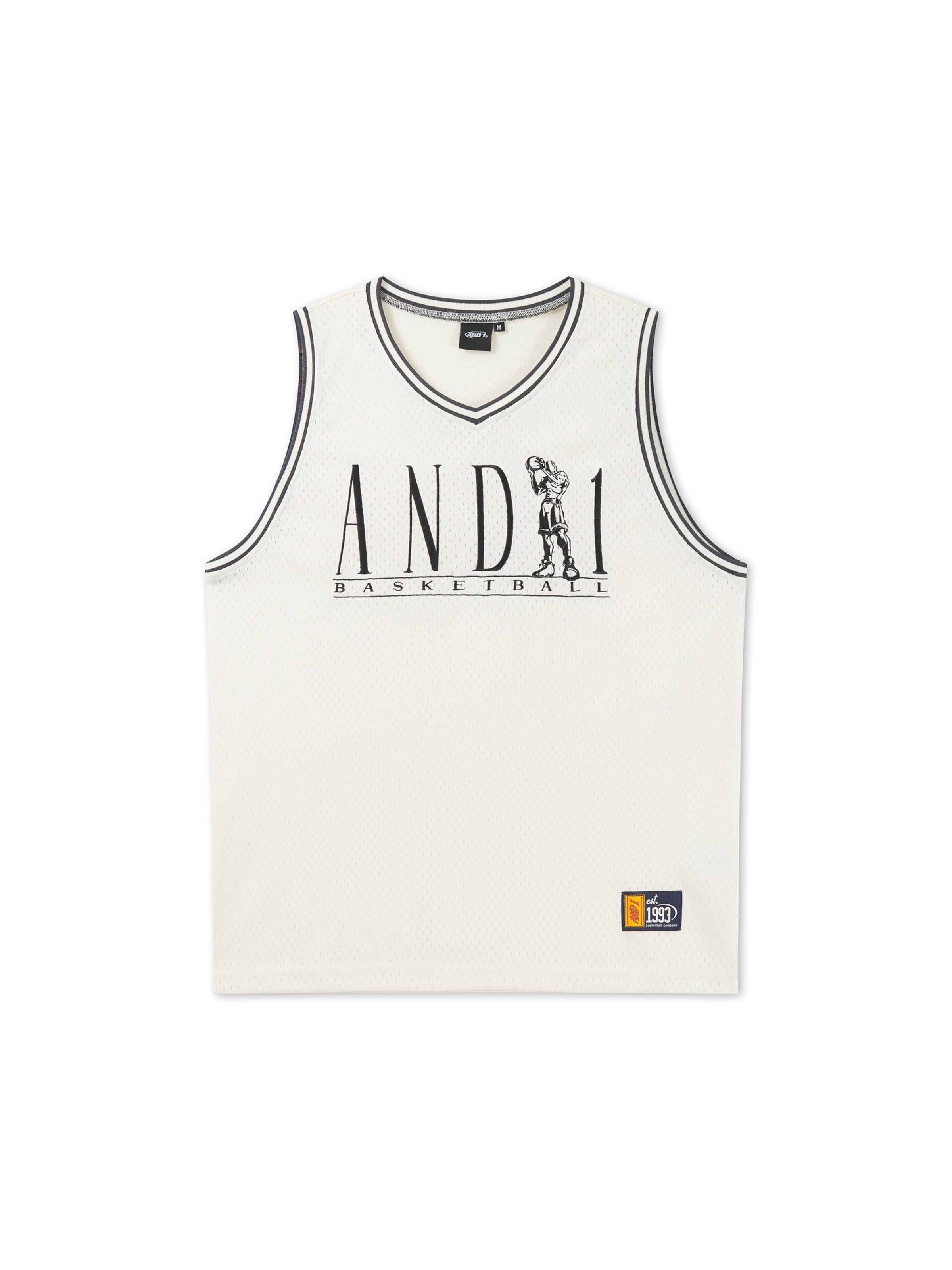 AND1 Shirt 'Player' in Beige: voorkant