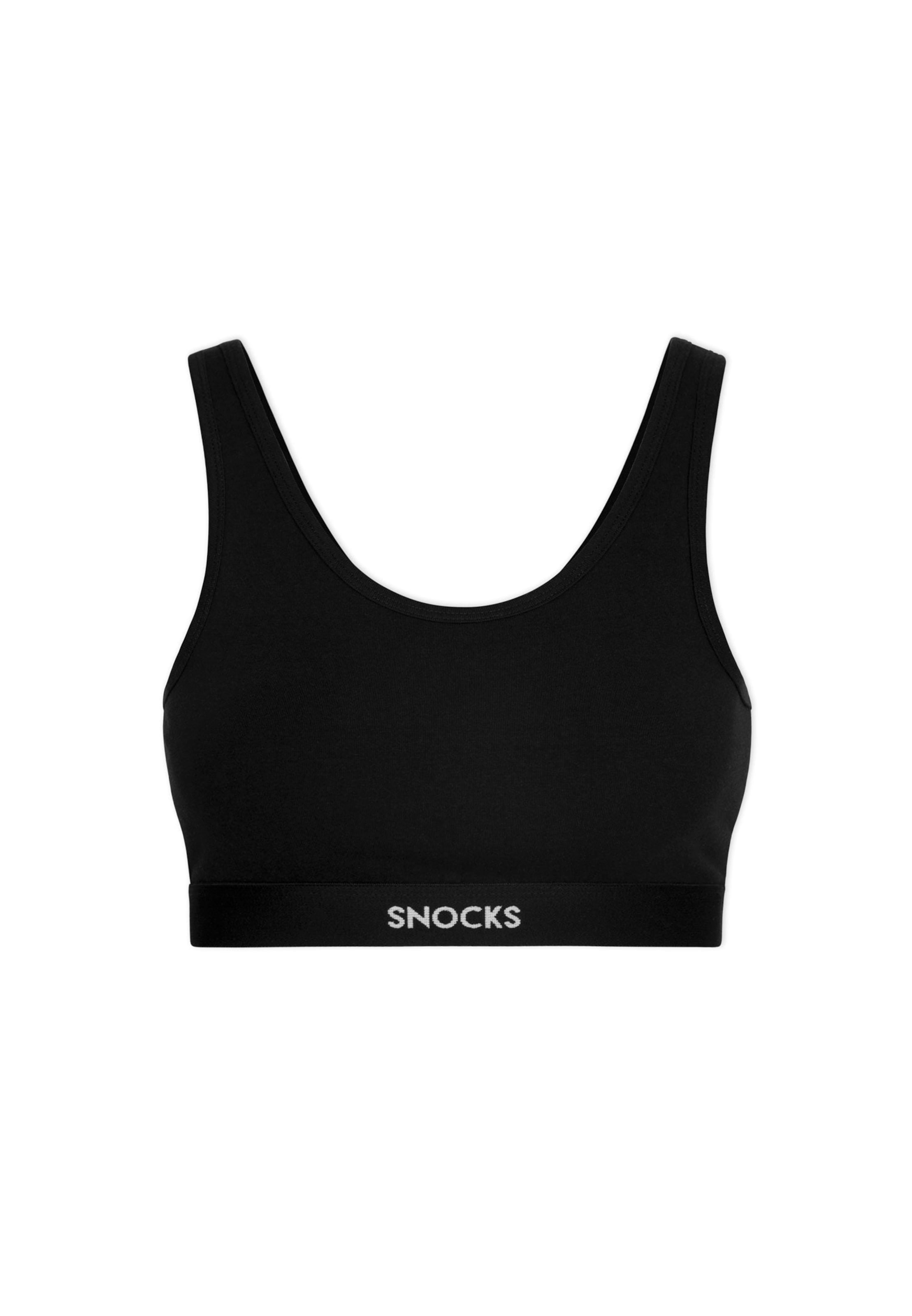 SNOCKS Soft BH in Schwarz: Vorderseite
