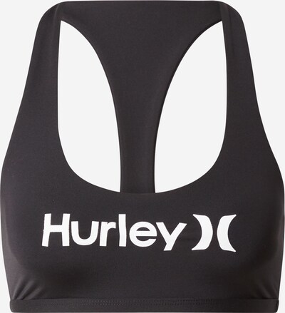 Hurley Hauts de bikini sport en noir / blanc, Vue avec produit