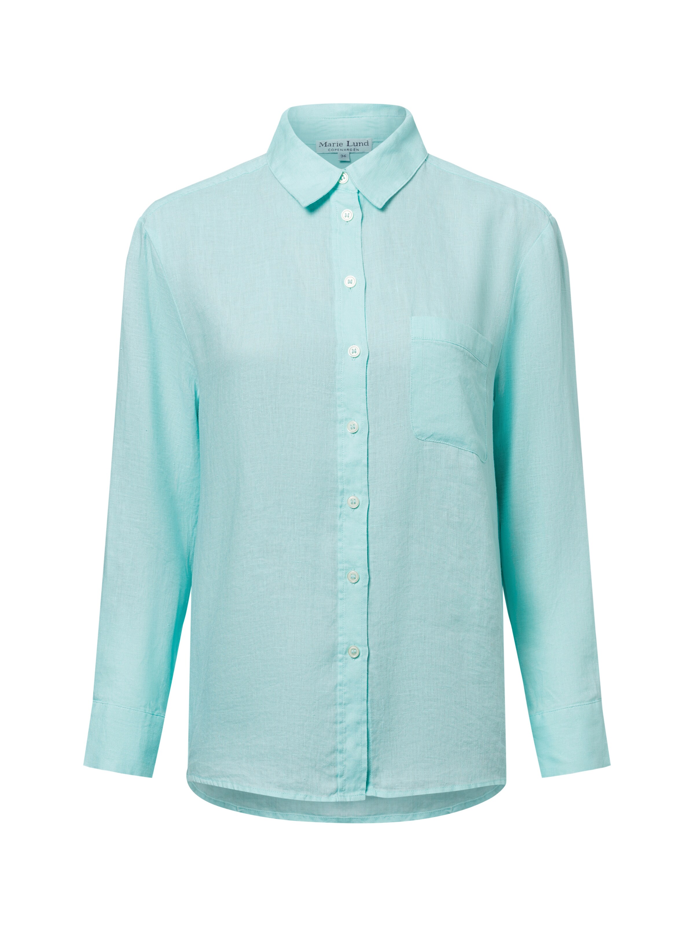 Marie Lund Leinenbluse ' ' in Blau: Vorderseite