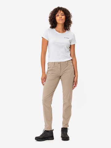 VAUDE Slim fit Outdoor Pants 'Skomer II' in Beige