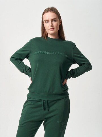 Copenhagen Bamboo Sweatshirt 'Grøn bambus sweatshirt med logo' in Groen