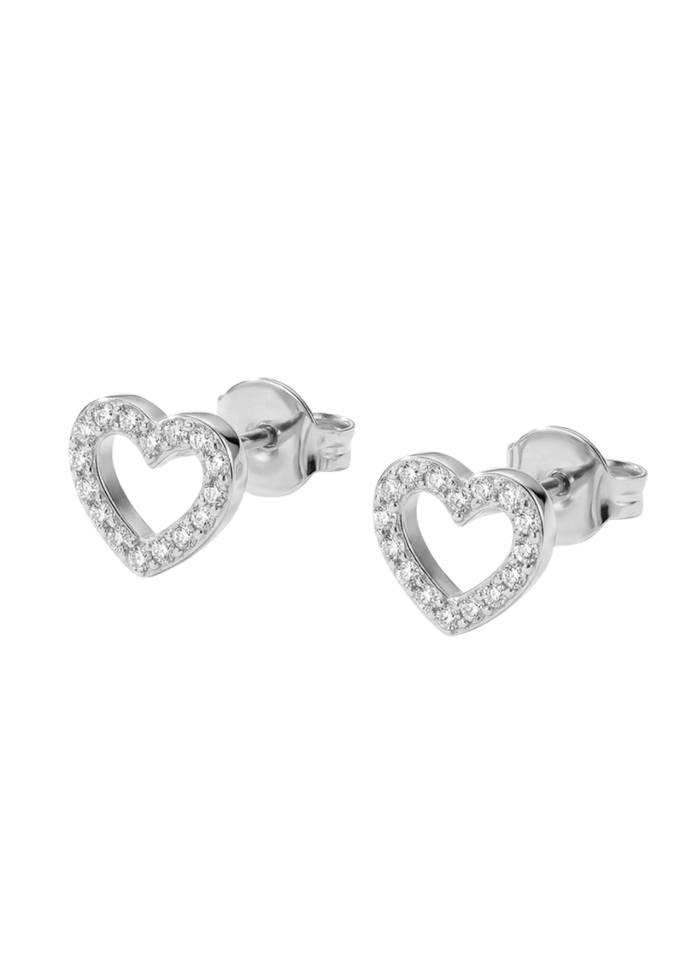 PURELEI Boucles d'oreilles 'Hearts Of Love' en One Size en argent, Vue avec produit