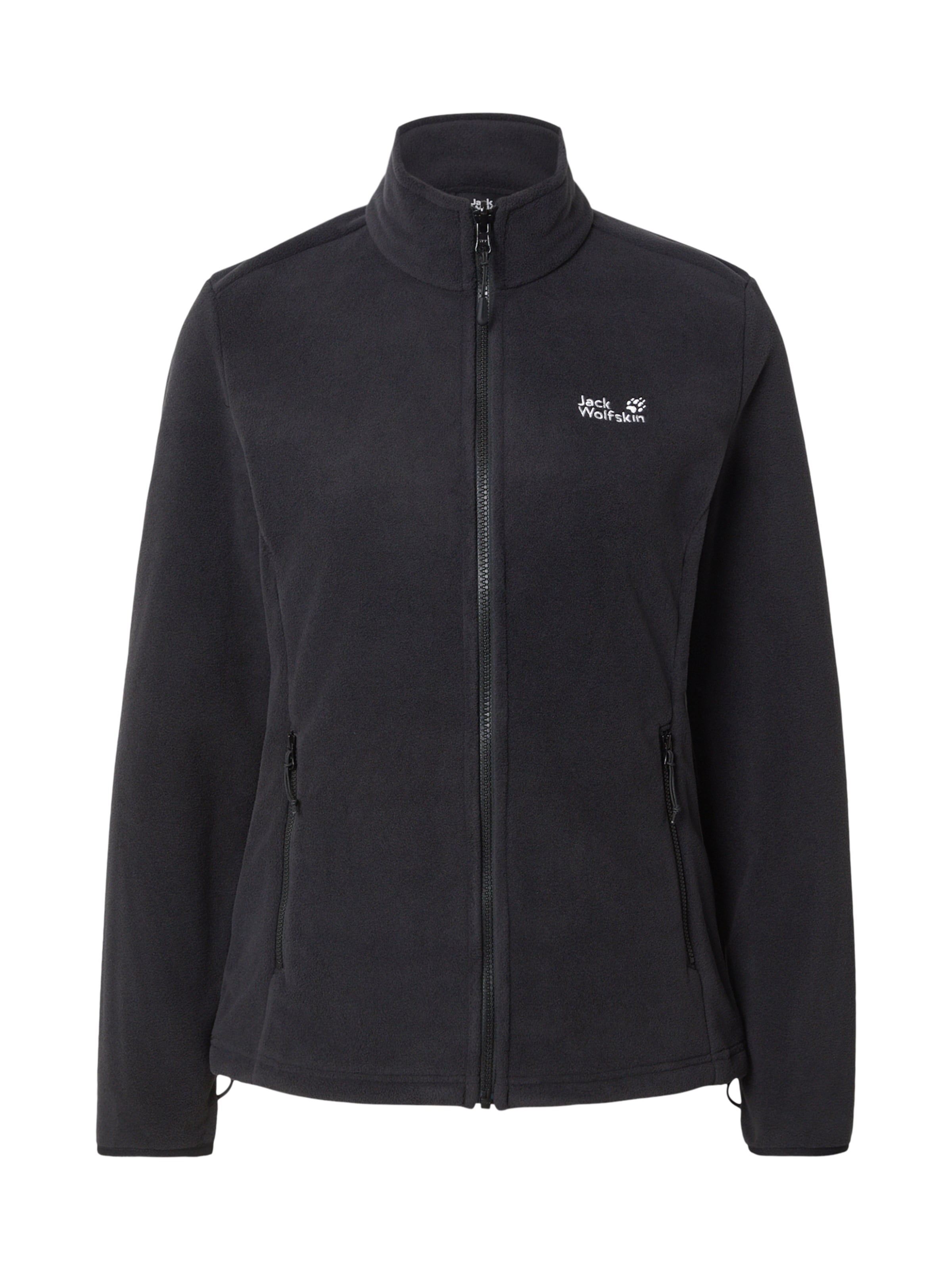 Jachetă  fleece funcțională 'TAUNUS 200' de la JACK WOLFSKIN pe negru: față