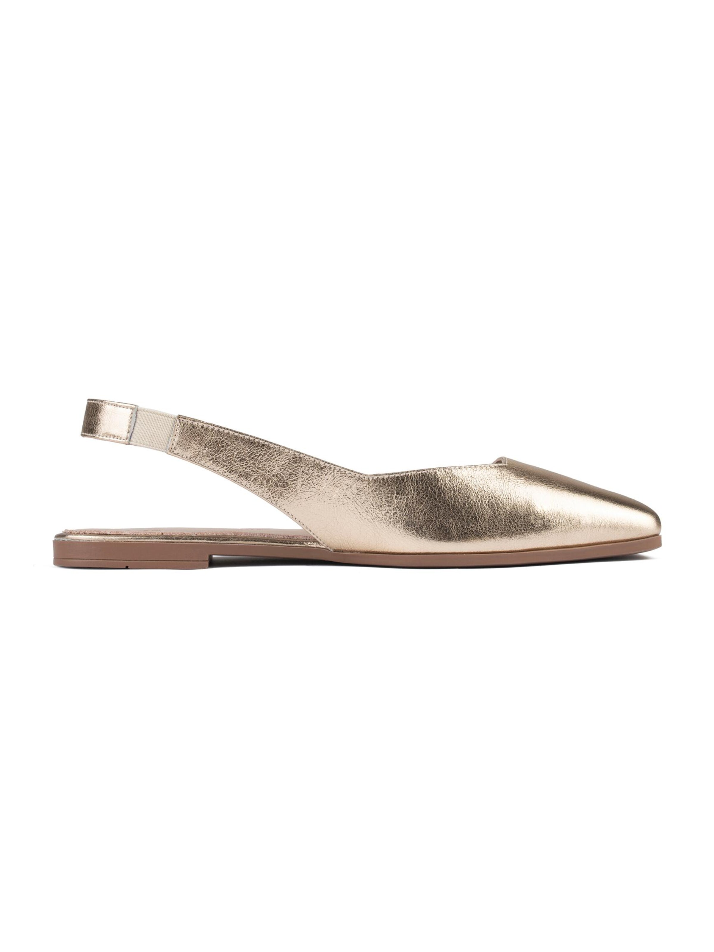 L37 HANDMADE SHOES Moccasin 'WESTCOAST' in Gold: front