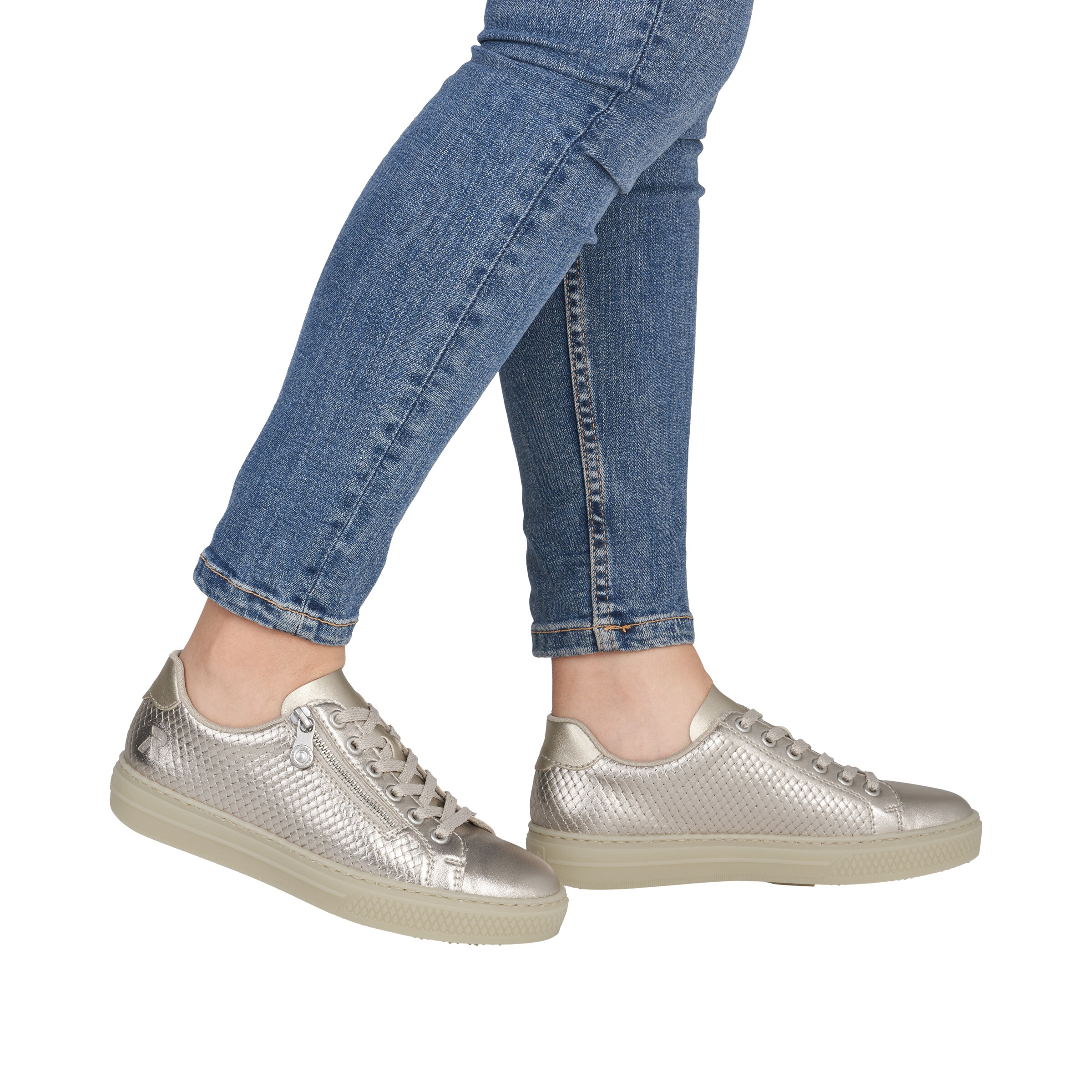 Baskets basses Rieker en argent
