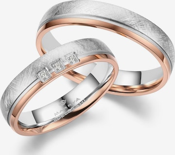 MARRYA Ring 'MARRYA ES-34 Ehering aus Edelstahl - Silberfarben & Rosé' i guld: framsida