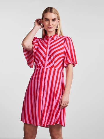 Y.A.S Shirt dress 'Savana' in Red: front