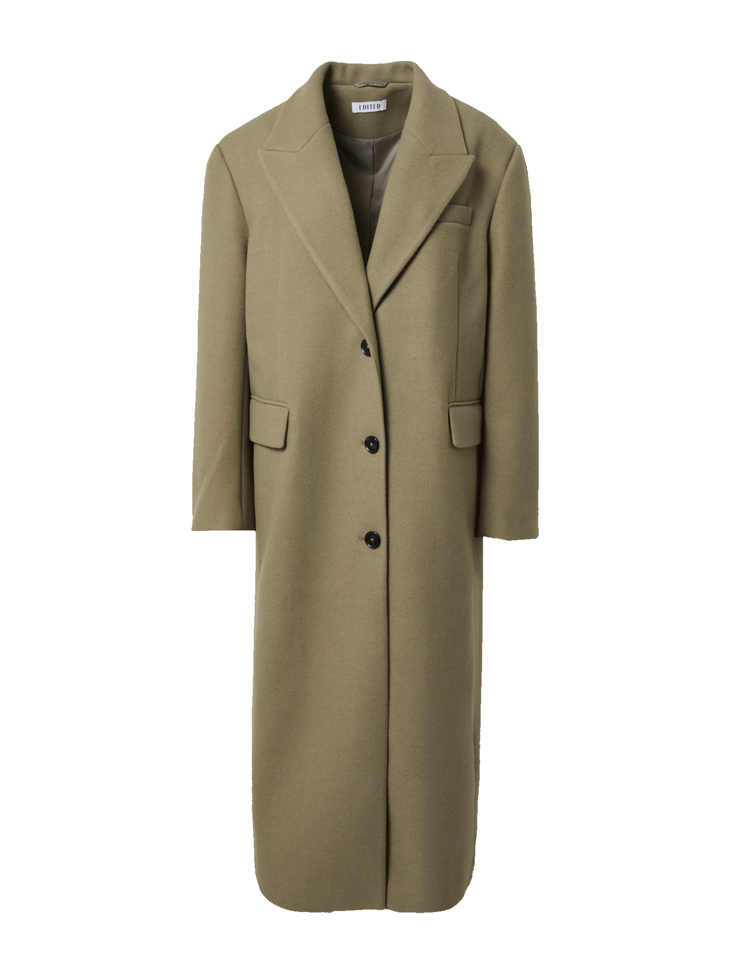 EDITED - Sobretudo meia-estação 'Domenika' em verde: frente