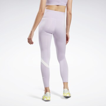 Reebok Skinny Workout Pants 'Vector' in Purple