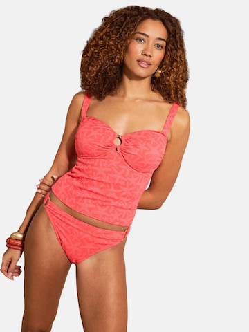 love & roses Bustier Tankinitop in Pink: Vorderseite