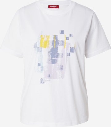 T-shirt ESPRIT en blanc : devant