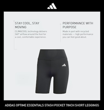 ADIDAS PERFORMANCE Skinny Sportbroek 'Opt Ess' in Zwart