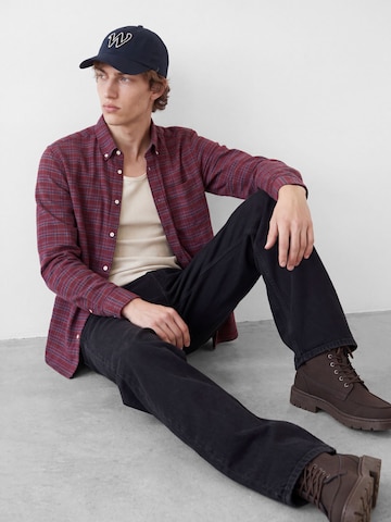 JACK & JONES Regular Fit Hemd 'Stanley' in Rot